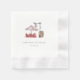 水素朴色アウトドア会場 縁ありカクテルナプキン