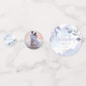 水素朴色アクア薄紫葉日付の保存 コンフェッティ (裏面)