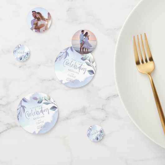 水素朴色アクア薄紫葉日付の保存 コンフェッティ (グループ)