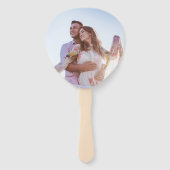 水素朴色アクア薄紫葉日付の保存 ハンドファン (裏面)