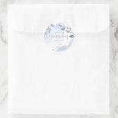 水素朴色アクア薄紫葉 ラウンドシール (バッグ)