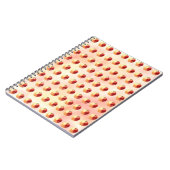 水素朴色アップル模様スパイラルノート ノートブック (左側)