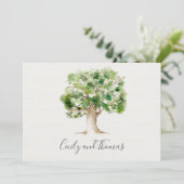 水素朴色アルボレタムオークツリー 招待状 (スタンド正面)