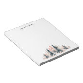 水素朴色アーバンパインパーソナライズされた木 ノートパッド (アングル)