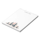 水素朴色アーバンパインパーソナライズされた木 ノートパッド (回転)