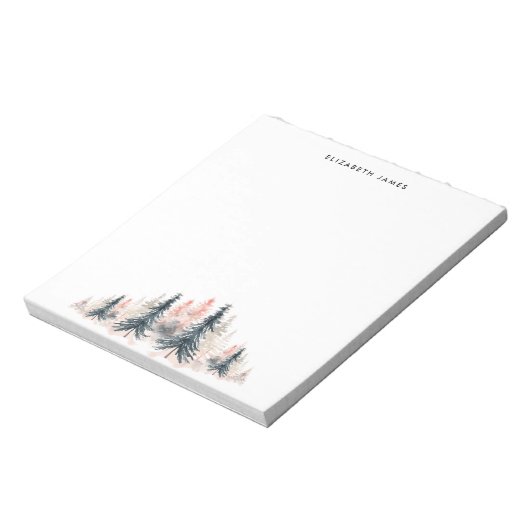 水素朴色アーバンパインパーソナライズされた木 ノートパッド (回転)