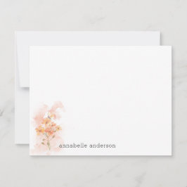 水素朴色イエローワイルドフラワースプラッシュ ノートカード