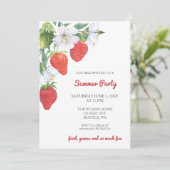 水素朴色イチゴ夏パーティー 招待状 (スタンド正面)