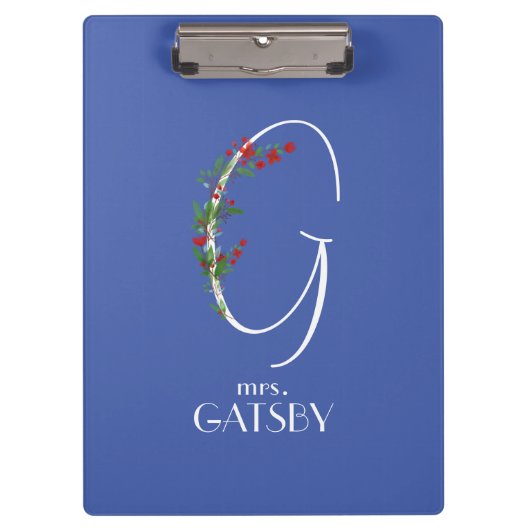 水素朴色イニシャルG先生 クリップボード (正面)