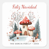 水素朴色ウィンターウッドランドフェリーズ スクエアシール (正面)