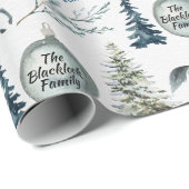 水素朴色ウィンターホース名前をカスタムする&応援 ラッピングペーパー (ロールコーナー)