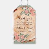 水素朴色ウッドスライス ギフトタグ (正面)