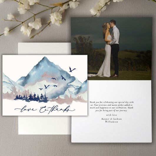 水素朴色ウッドランドパインフォレストありがとう サンキューカード