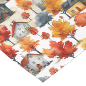 水素朴色ウッドランドビレッジパターン ショートテーブルランナー (コーナー)