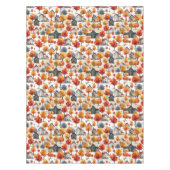 水素朴色ウッドランドビレッジパターン テーブルクロス (正面)