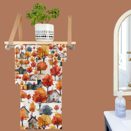 水素朴色ウッドランドビレッジパターン バスタオルセット