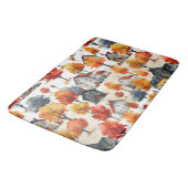 水素朴色ウッドランドビレッジパターン バスマット (アングル)