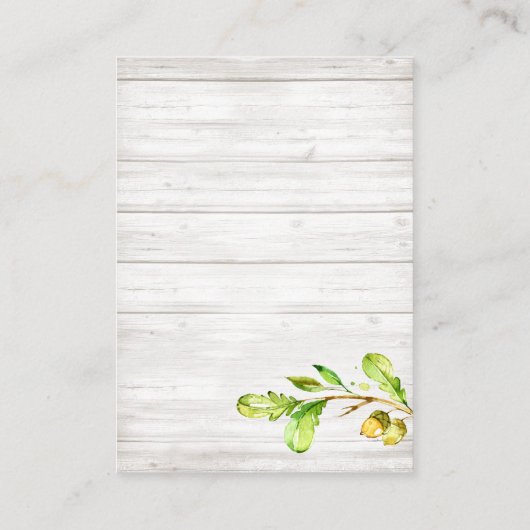 水素朴色ウッドランドベビーブックリクエスト エンクロージャーカード (裏面)