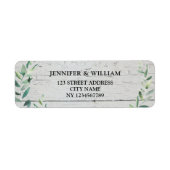 水素朴色オリーブ枝差出人住所 ラベル (正面)