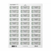 水素朴色オリーブ枝差出人住所 ラベル (フルシート)