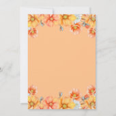 水素朴色オレンジカボチャ秋の結婚式 招待状 (裏面)