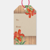 水素朴色オレンジリリーフローラアート ギフトタグ (裏面)