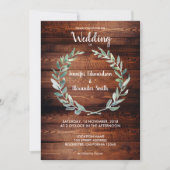 水素朴色オ葉イブ・モノグラム結婚ズ 招待状 (正面)