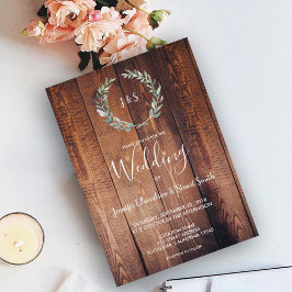 水素朴色オ葉イブ・モノグラム結婚ズ 招待状