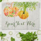 水素朴色カボチャ感謝祭 キッチンタオル (折り畳み)