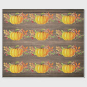 水素朴色カボチャ秋秋 ラッピングペーパー (フラット)