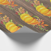 水素朴色カボチャ秋秋 ラッピングペーパー (角)