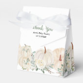 水素朴色カボチャ緑の赤ちゃんシャワー フェイバーボックス (正面サイド)