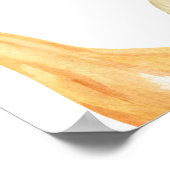 水素朴色カボチャ赤ちゃんシャワーへようこそ ポスター (角)