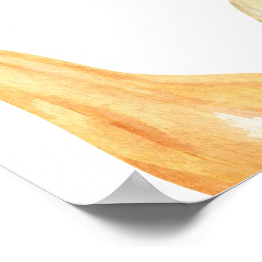 水素朴色カボチャ赤ちゃんシャワーへようこそ ポスター (角)