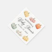 水素朴色カボチャ赤ちゃんシャワー スタンダードカクテルナプキン (角)