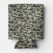 水素朴色カモフラージパターン 缶クーラー (正面)