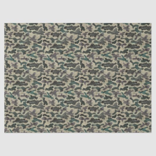 水素朴色カモフラージパターン 薄葉紙 (正面)