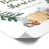 水素朴色キャンパーベビーシャワー歓迎サイン ポスター (角)