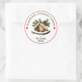 水素朴色クリスマスクッキー ラウンドシール (バッグ)