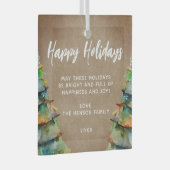 水素朴色クリスマスツリーファミリーホリデー ガラスオーナメント (正面右)