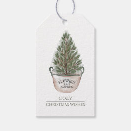 水素朴色クリスマスツリー ギフトタグ