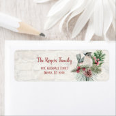 水素朴色クリスマスフローラ&バード ラベル (インサイチュ)