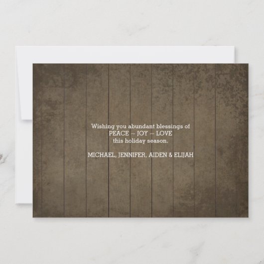 水素朴色クリスマスホリーすてきフローラ 招待状 (裏面)