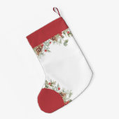 水素朴色クリスマスボタニック スモールクリスマスストッキング (裏面 (吊り時))