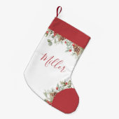 水素朴色クリスマスボタニック スモールクリスマスストッキング (正面 (吊り時))