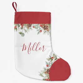 水素朴色クリスマスボタニック スモールクリスマスストッキング