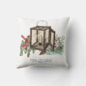 水素朴色クリスマスランタンパインベリー クッション (裏面)