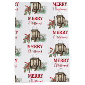 水素朴色クリスマスランタンパインベリー ミディアムペーパーバッグ (裏面)