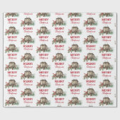 水素朴色クリスマスランタンパインベリー ラッピングペーパー (フラット)