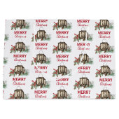 水素朴色クリスマスランタンパインベリー ラージペーパーバッグ (正面)